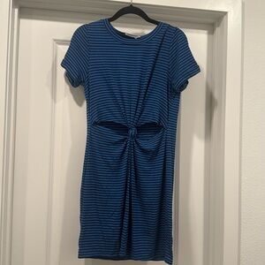 Urban Outfitters Ribbed Cut Out Striped T Shirt Dress